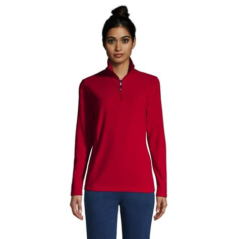 lands end women's quarter zip fleece